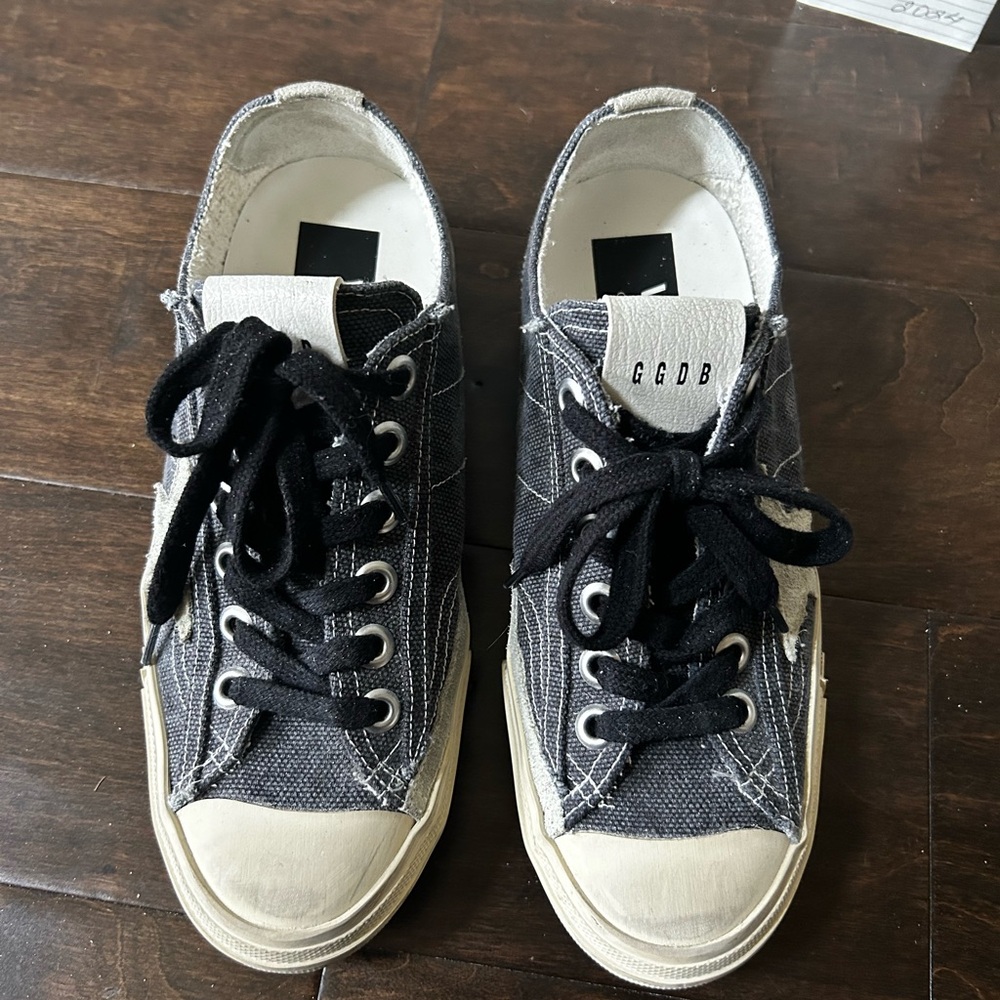 Golden Goose Vstar2 Black Canvas Sneakers